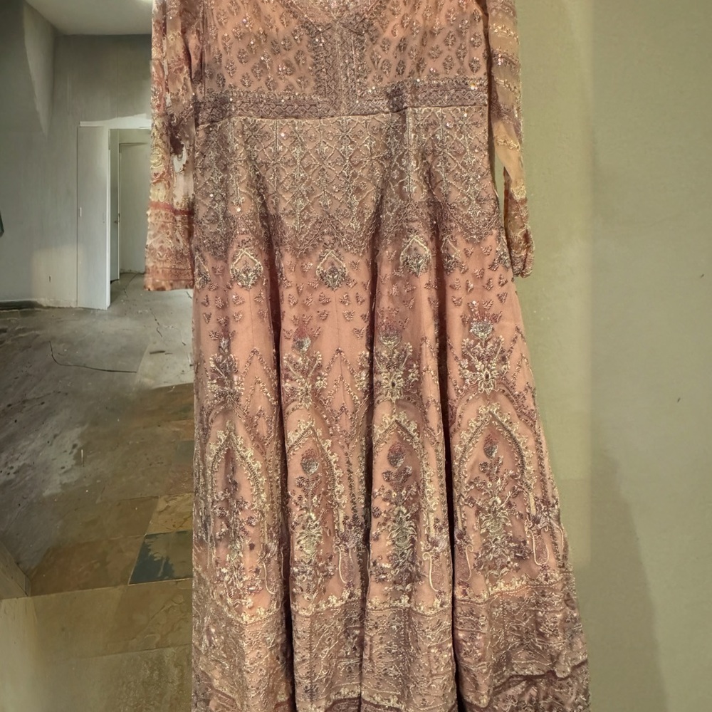 Lilac Long Sleeve Pakistani designer Gown NWT - Picture 4 of 11